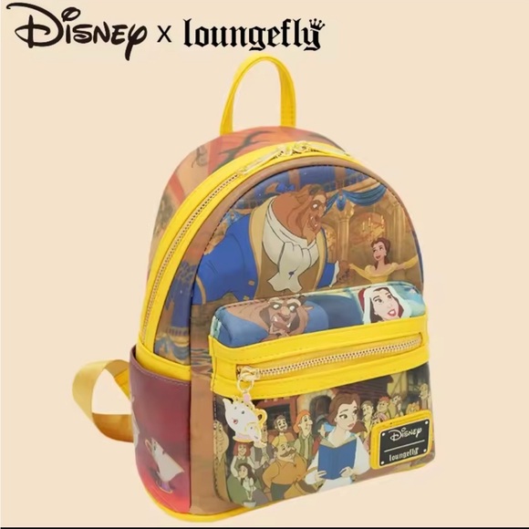 Disney Loungefly Beauty and the Beast Belle Princess Mini Backpack.NWT - Picture 5 of 5